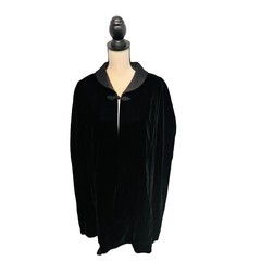 VTG Patra Black Velvet Long Women’s Cape XL