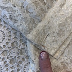 Vintage Ivory Lace Blouse Jacqueline Ferrar 1980s Victorian Size 14 Romantic