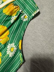 Vintage 60s 70s Komar house dress Floral USA made Patio Hostess Retro Summer