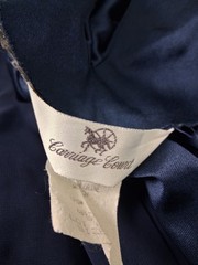 Vintage 80s Carriage Court Swing Dress 12 Blue Secretary Elastic Waist Pleated