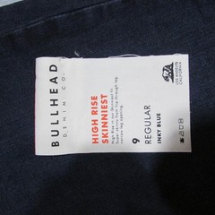 Bullhead Denim Co High Rise Skinniest Jeans 9 Regular Dark Indigo
