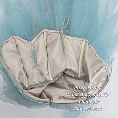 Vintage 50s Ice Blue Cupcake Dress Fairycore Balletcore Prom Tulle Party XXS