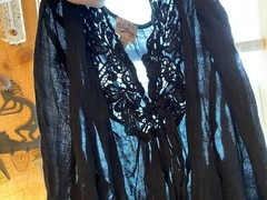 Como Vintage Black Woman’s Shirt Top ~ XL ~ Made in Vietnam