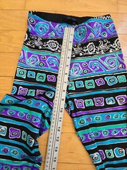 vintage 90’s | purple abstract print maximalist festival leggings | WMS S
