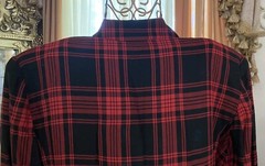 VTG Cedars Red/Black Rhinestone Plaid 80s Women’s Blazer Suit Jacket USA L
