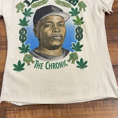 Vintage 90s Dr Dre The Chronic Hip Hop Rap Tee Womens M Distressed Cropped Cut