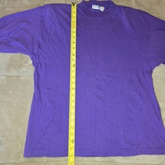 Vintage Honors Apparel Purple tshirt SHOULDER PADS 100% cotton Large cuff sleeve
