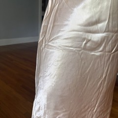 Vintage 1940s 50s Satin Bias Cut Slip Dress Lingerie Women’s Pink As Is