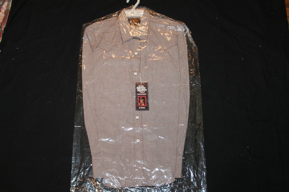 Women’s Kenny Rogers Karman Long Sleeve Western Wear Shirt Brown Size 36 NWT