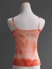 VTG Artisan UpCycle Tie Dye Sweater Twin Set Peach Sweater Lace Slip Cami Top XS