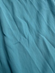 Vtg Vanity Fair Nightgown Medium Aqua Blue Nylon Tricot Quilted Floral Applique