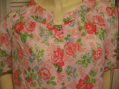 Vintage New 50s 60s CALIFORNIA ITEMS Roses Floral Dress M Grannycore Cottagecore