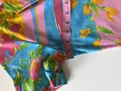 Vtg Peter Popovitch Floral Camp Shirt Retro Collar 80s Abstract Knit Blouse Med