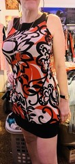 Y2k Vintage B.Smart 70’s Inspired Orange, Brown Floral Mini Dress, Size 3/4