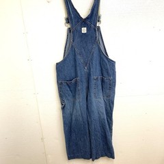Vintage 2002 Women Size Medium Blue Denim Overall # RN 54023 Silver Buckle Pre O