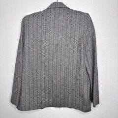 80s Wool Herringbone Blazer and Skirt Set Size M Classic English Countryside