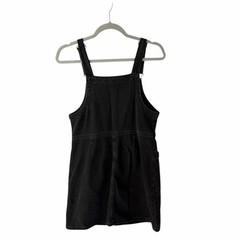 American Eagle Outfitters Y2K Black Denim Overall Dress Casual Preppy grunge
