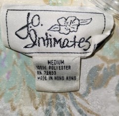 Vintage Jo Intimates Polyester Satin Floral Shimmery Wrap Robe Size Medium