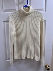 Vintage 90s Cherokee Women’s Cotton Turtleneck Sweater Size XL 18in Pit To Pit