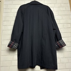 BURBERRYS London Vintage Nova Check Blue Trench Coat Size 16L VTG ***Flaws***