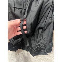 Antique 1890s Victorian Mourning Bodice Black Silk Pleated Gothic Edwardian