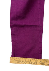 Vintage 80s BONGO Flat Front Straight Leg Zipper Ankle Purple Denim Jeans SZ. 9