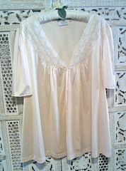 Vintage 1990s Vanity Fair Pink Robe Silky Intimates 3XL Women’s Button Down