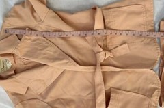 VINTAGE 70s Blazer Skirt SET Size XS/Small Stretch Pockets Peachy Pink Amazing!