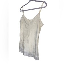 Love Johnny Was short slip camisole 100% silk size L with lace trim