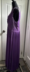SHADOWLINE SILKY NYLON & LACE LINGERIE NIGHTGOWN DRESS 1X Purple Sweep