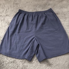 Women’s Size XL Culotte Shorts Blue Polyester Rayon Elastic Waist. 38 Length 22”