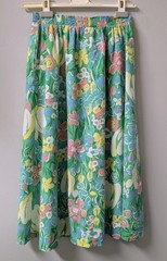 Vintage 70’s Gordon Of Philadelphia Floral A-Line Skirt Pockets Union Tag S