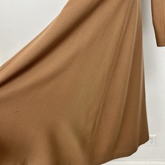 VTG JONES NEW YORK Camel Tan Wool Blend Full Length Coat Size 8 USA Old Money