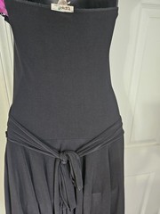 Vintage y2k Papaya Beaded Assymetrical Sheer Formal Party Dress Black Size M
