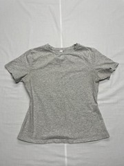 SKIMS Cotton Jersey T-Shirt in Light Gray Size M Shapewear Athleisure Kardashian