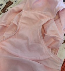 2 Vintage Pink & Beige Semi Sheer GRANNY PANTIES Underwear Sz 12 Hips 53-56 NWOT