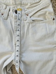 Vintage 80s/90s Bone White Levis 512 Slim Tapered Fit Jeans Modern Size 26/27