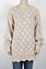 Vintage Claudia D Cream Sweater-Size Large