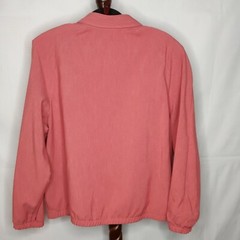 Tan Jay Vintage women’s size L shirt salmon color collared full zip long sleeves