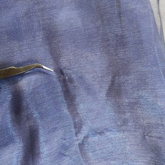 Vintage NIKI by Niki Livas Dress Size 14 Blue Gown Open Back Rhinestones Formal