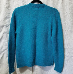 Serbin Vintage Cardigan Sweater Size 34 Size Small Teal Blue