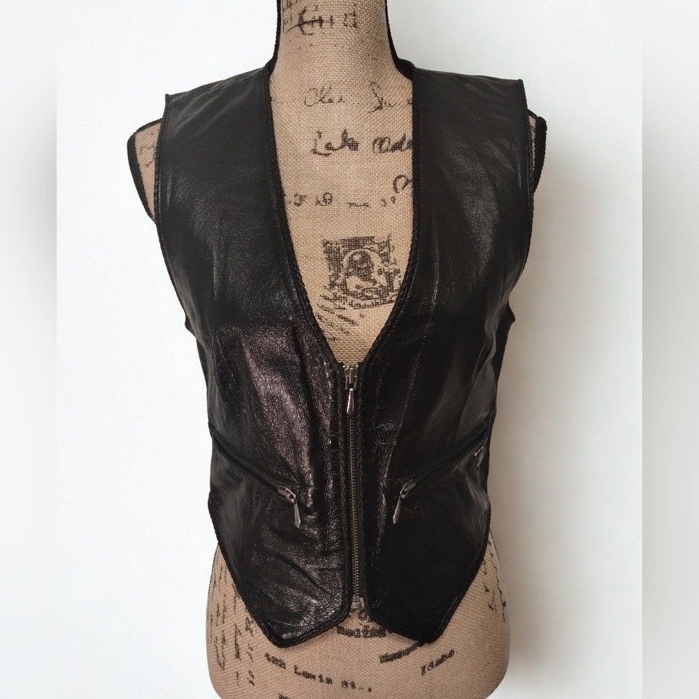 Harley Davidson Vintage Leather Vest Women’s Size S