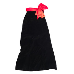 Vintage Evenings By Raul Blanco Velvet Maxi Dress Large Red Bow Size OS 80s Glam