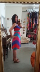 Vintage 70s 80s BETSY’S THINGS Chevron Sun Dress Summer Spaghetti Straps XS S