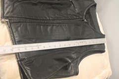 Vintage Wilson Genuine Black leather Vest with zipper and mini skirt size 12