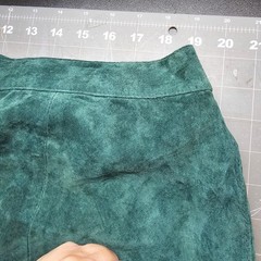 Vintage Gitano Leather Skirt Womens 2X Green Pencil Retro Glam Rock Retro 90s