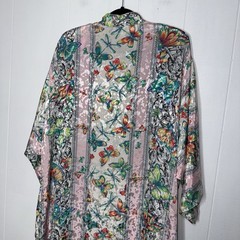 Vintage Ruth Norman Women’s Caftan House Dress Whimsical Butterfly Iridescent XL