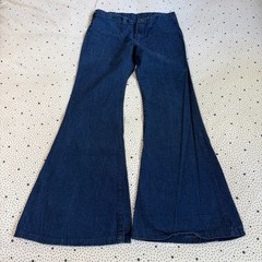 Vintage 1970’s Wrangler Bell Bottom Jeans Women’s Size 29×30 Denim Dark Wash