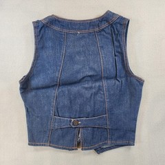 Vintage Tru Blu Denim Vest Womens Size 12 NWT 100% Cotton Made In Hong Kong