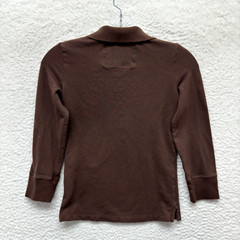 Y2K Vintage Abercrombie Polo Top XS S Brown Bella Swan Fairy Grunge Whimsigoth